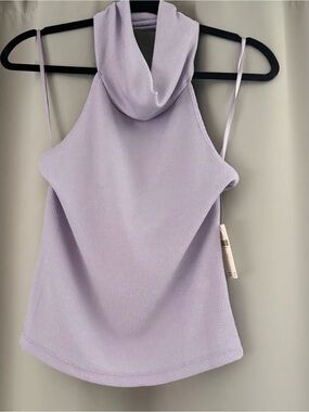 Anthropologie Lilac Shimmer Halter Cowl Camisole (NWT!)
